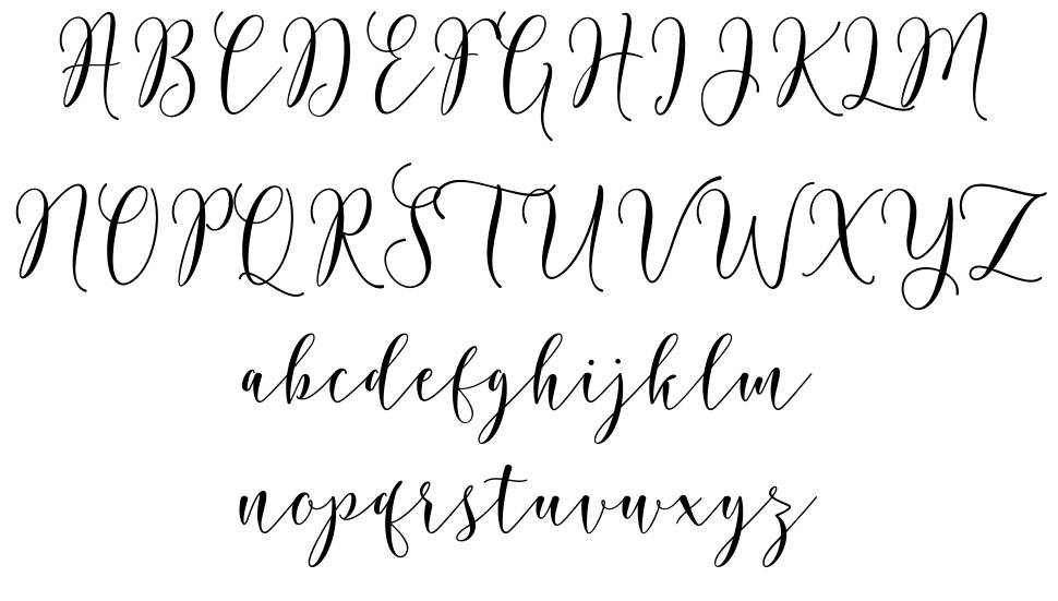 Rosetica Script font specimens