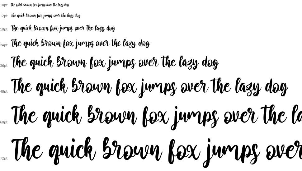 Rosetype font Şelale