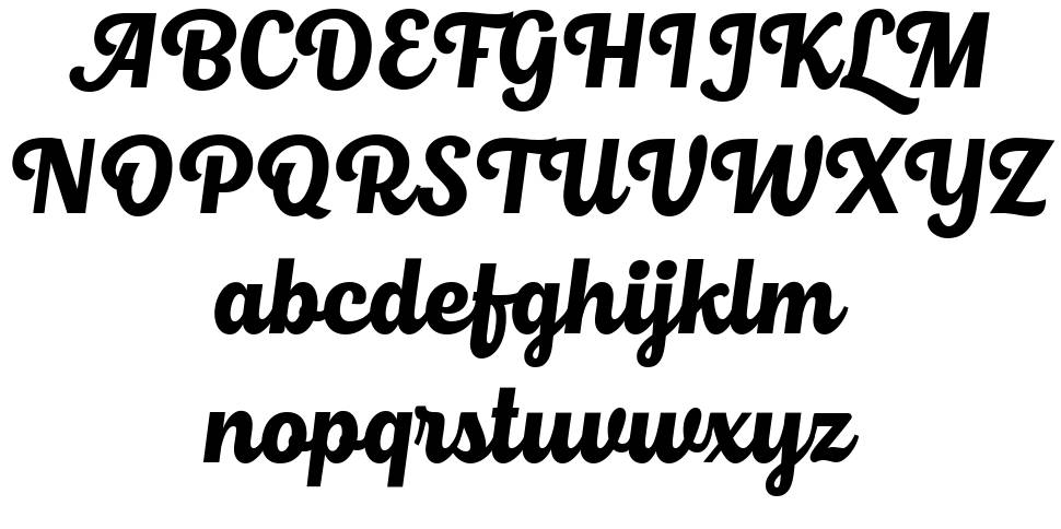 Roshelyn Typeface fonte Espécimes