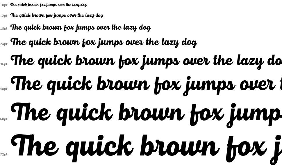 Roshelyn Typeface czcionka Wodospad