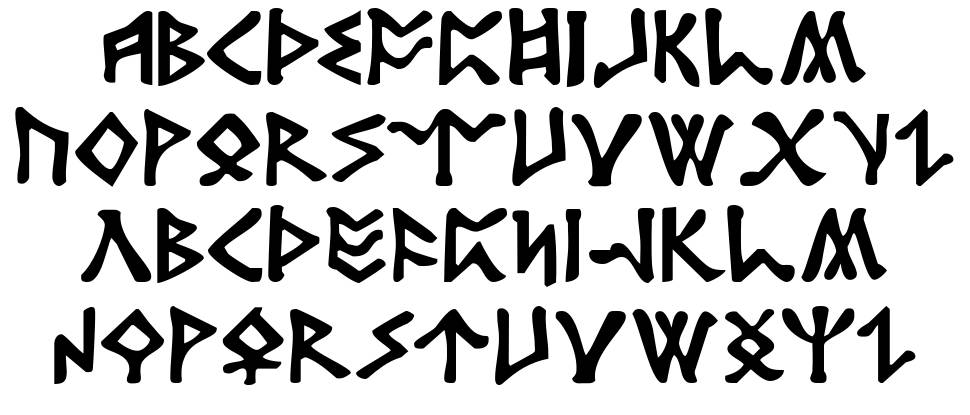 Rosicrucian font specimens