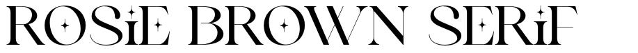 Rosie Brown Serif 字形