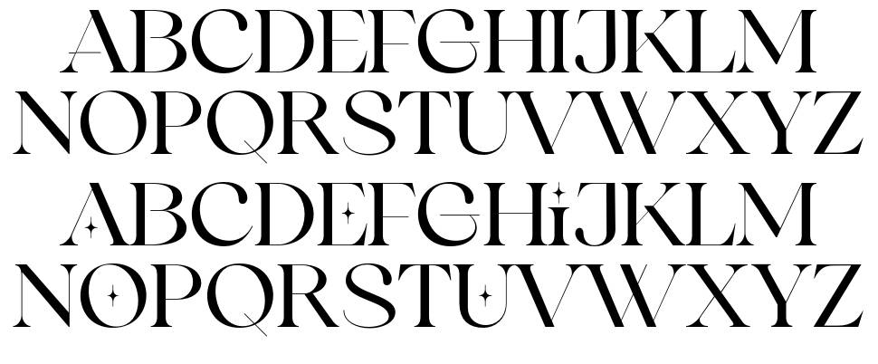 Rosie Brown Serif 字形 标本