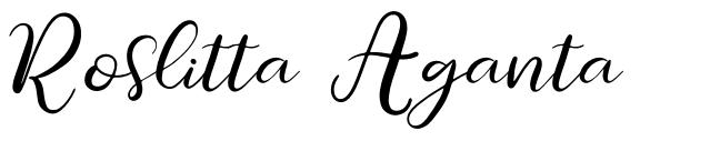 Roslitta Aganta font