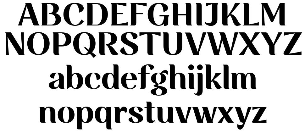 Rossanova font Örnekler