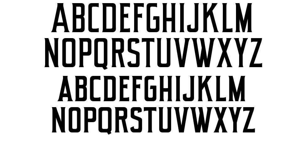 Rosterine font specimens