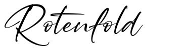 Rotenfold schriftart