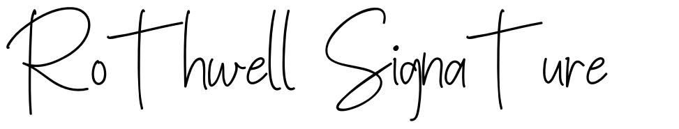 Rothwell Signature font