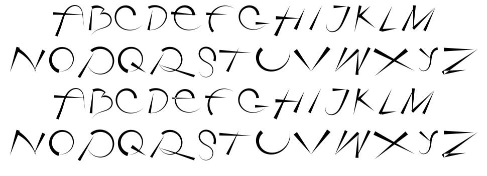 Rotorica font specimens