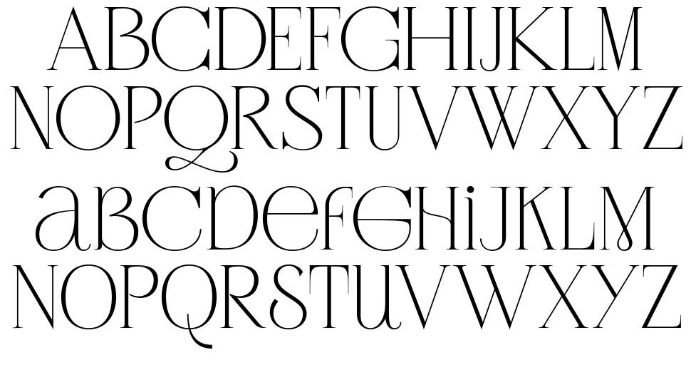 Rotterburg Stylish font Örnekler