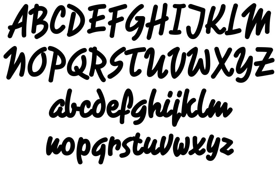 Rotulona Hand písmo Exempláře