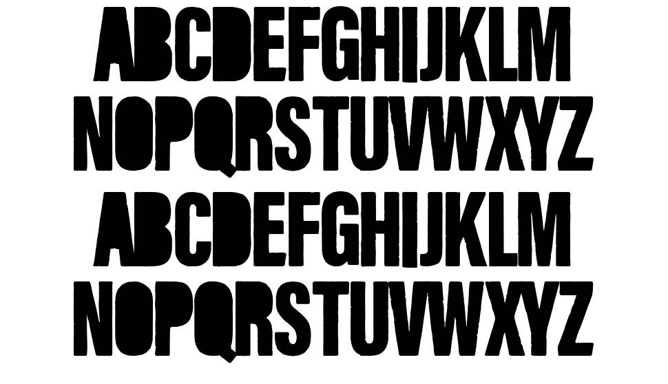 Rough Blacky font specimens