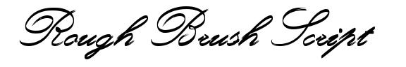 Rough Brush Script schriftart