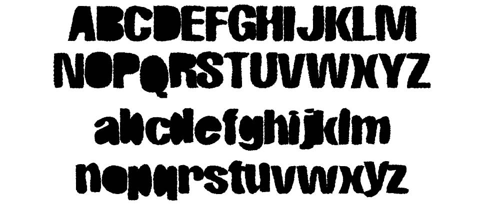 Rough Cut font specimens