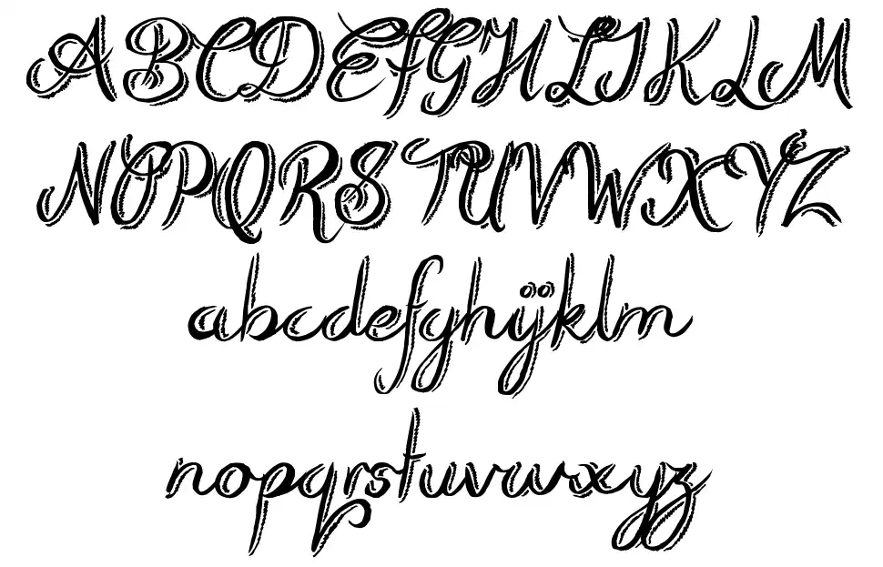 Rough Scriptfont specimens
