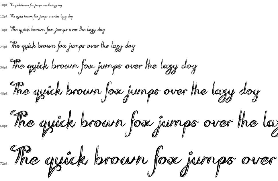 Rough Script шрифт Водопад