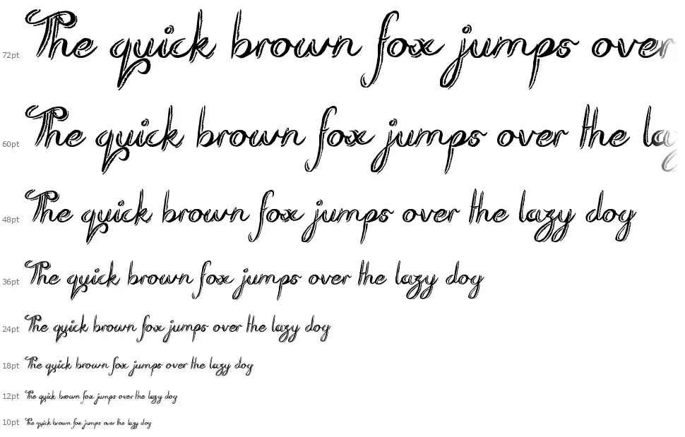 Rough Scriptfont waterfall
