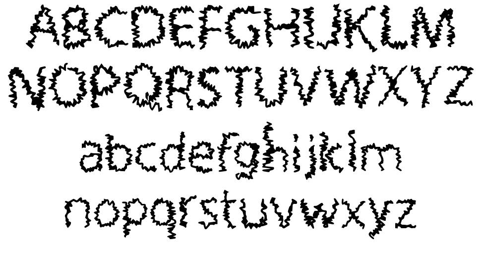 Rough Treatment font specimens