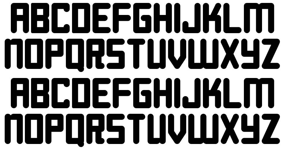 Roundish font specimens