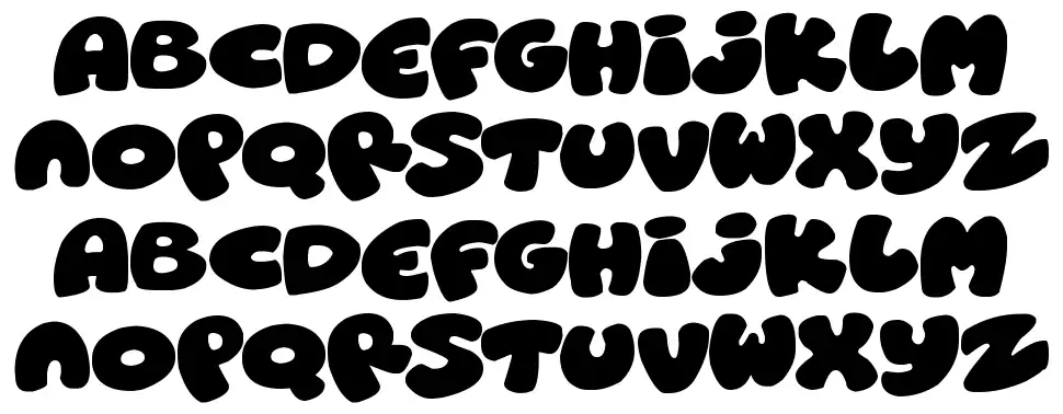 Roundish Toons font specimens