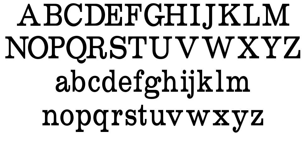 Roundslab Serif písmo Exempláře