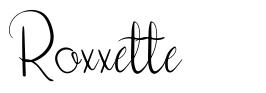 Roxxette 字形