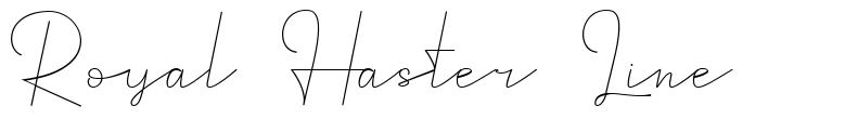 Royal Haster Line 字形