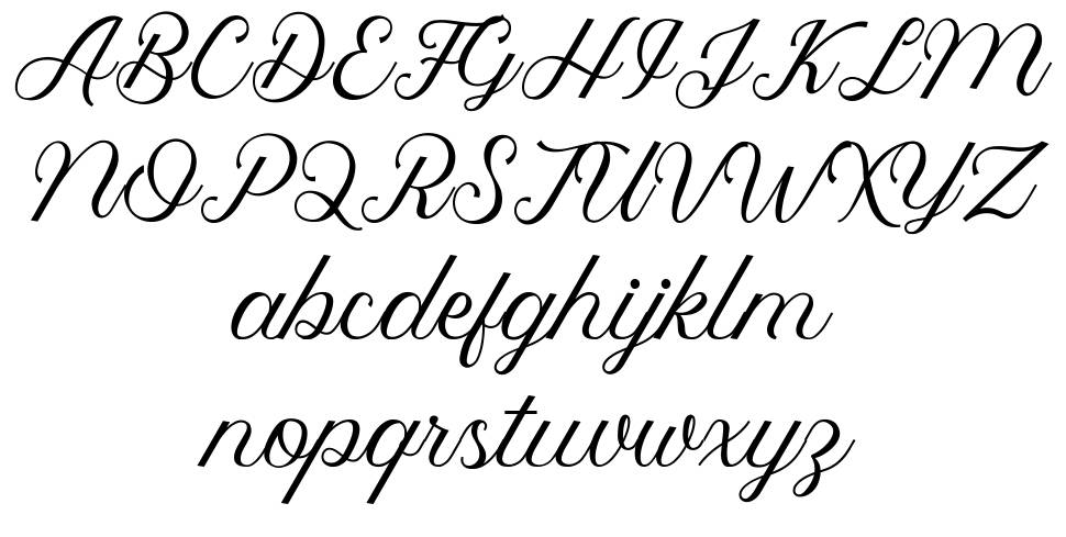Royalite Script font specimens