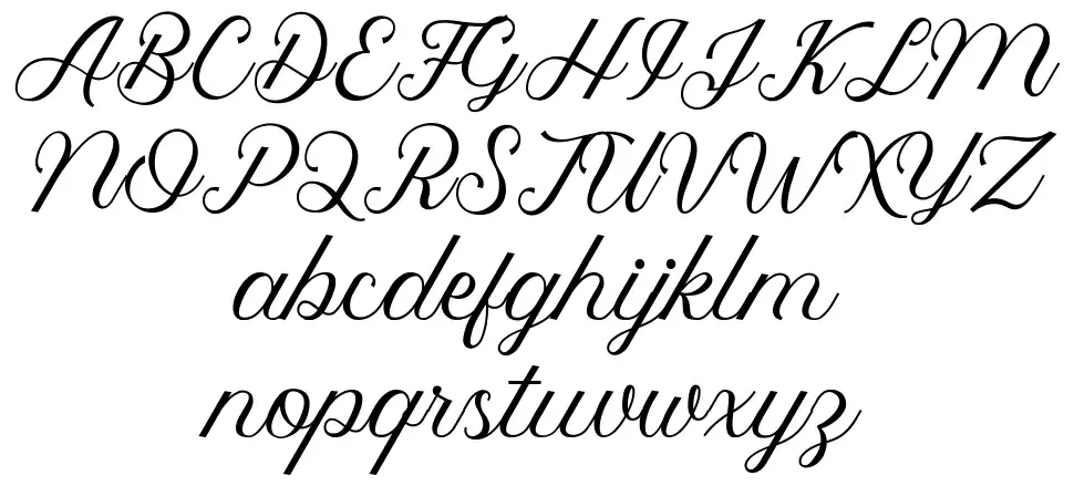 Royalite Script font specimens