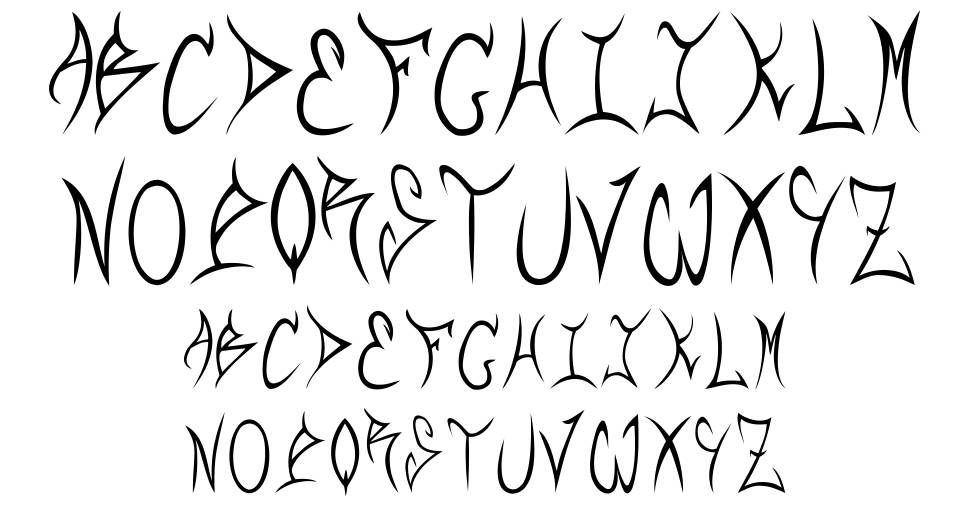 RqF font specimens