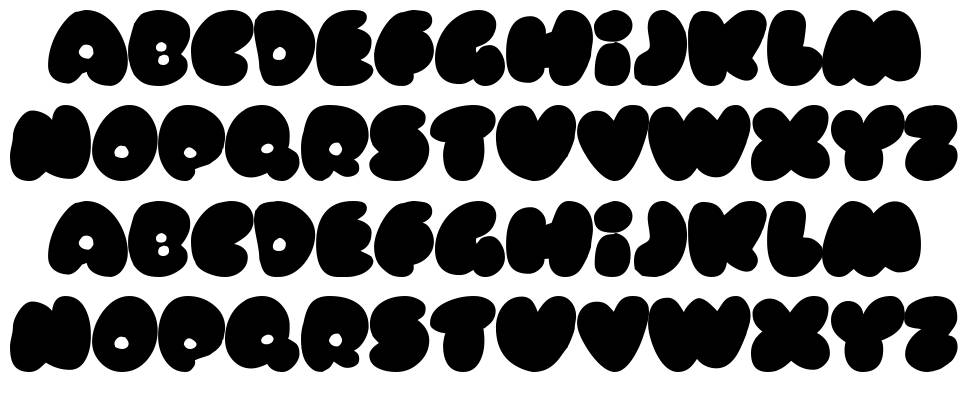 Rubberneck font Örnekler
