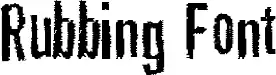 Rubbing Font