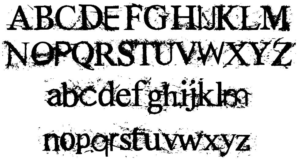 Rugged Type písmo Exempláře