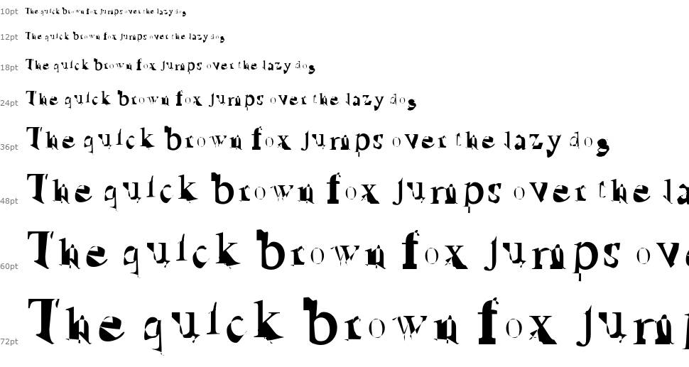 Ruined Serif písmo Vodopád