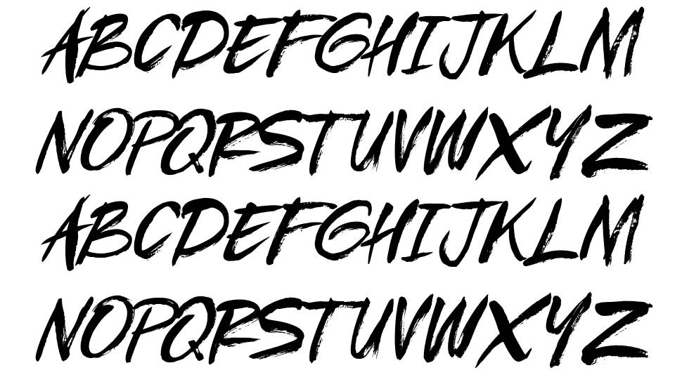 Rujack font Örnekler