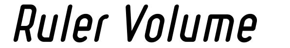 Ruler Volume font