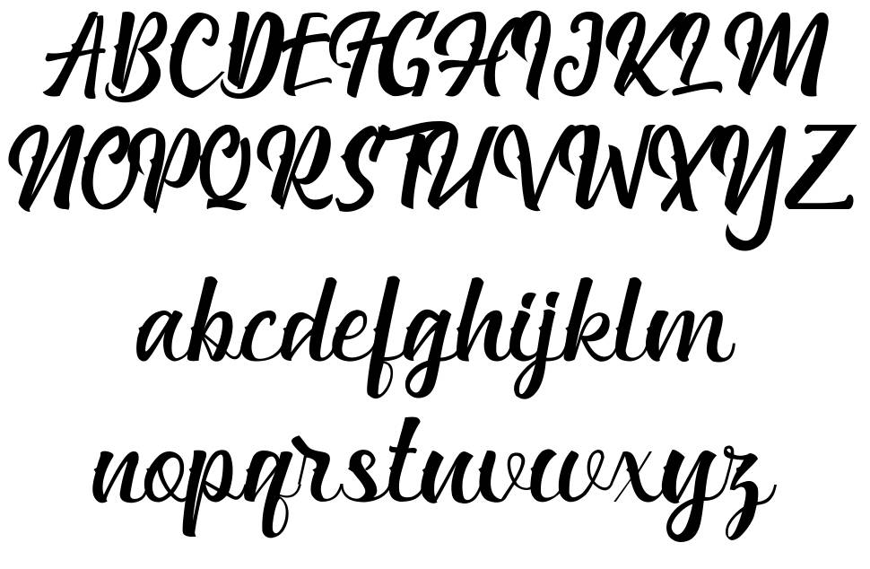 Rumaisha Script font specimens