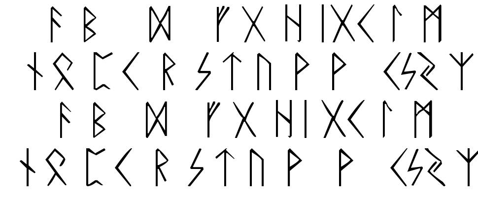 Rune 字形 标本
