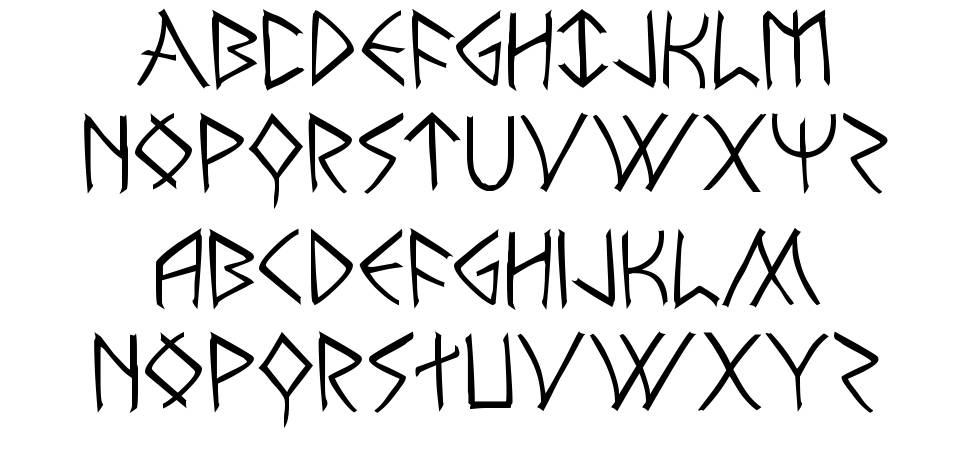 Rune Slasher 字形 标本