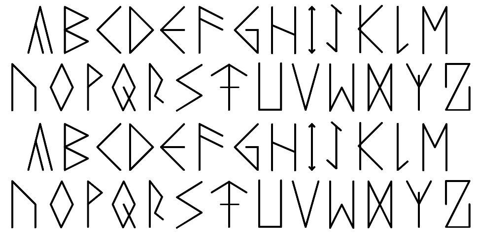 Runeicity Decorative font specimens