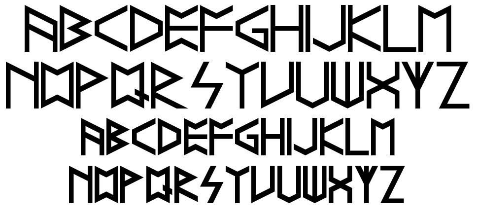 Runelike font specimens