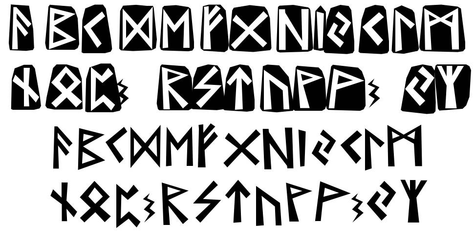 Runes czcionka Okazy