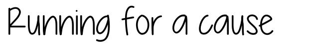 Running for a cause font