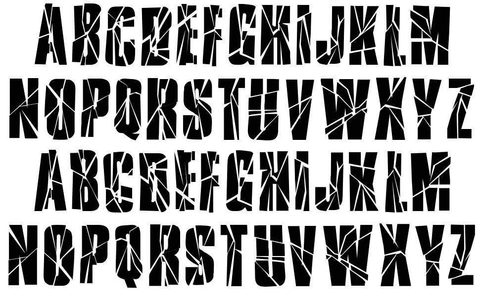 Ruptured Sans font specimens