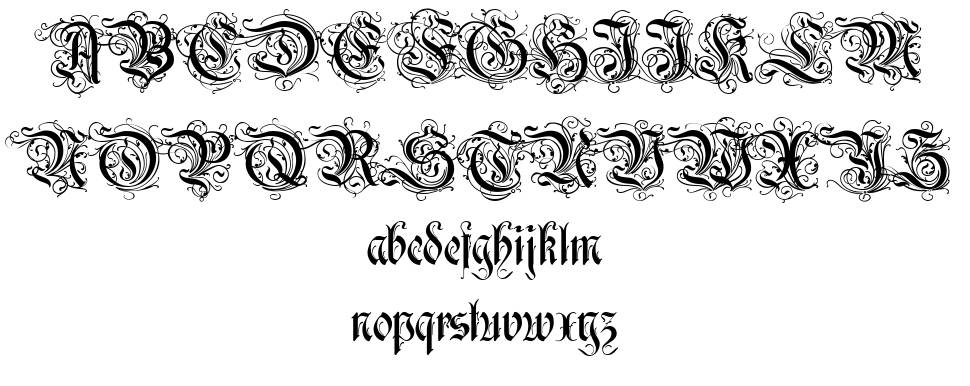 Ruritania font specimens