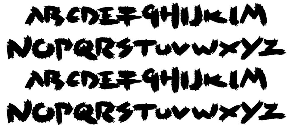 Rush font specimens