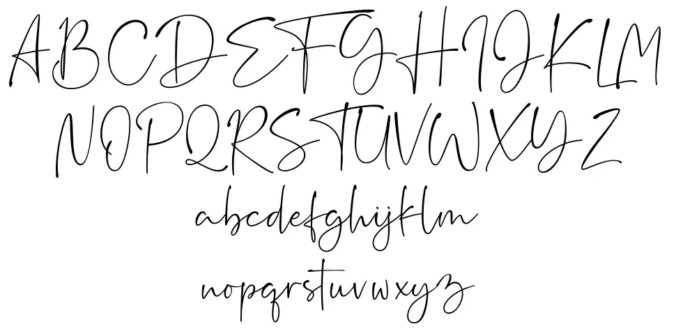 Rushtickfont specimens
