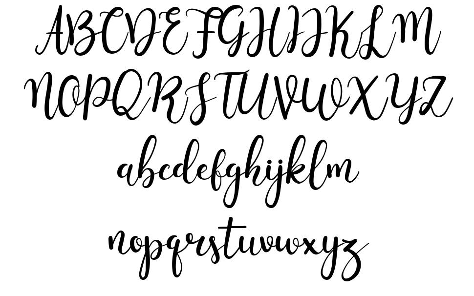 Russelia font Örnekler