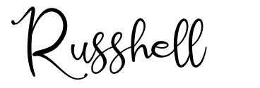Russhell шрифт