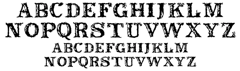 Rusticfont specimens